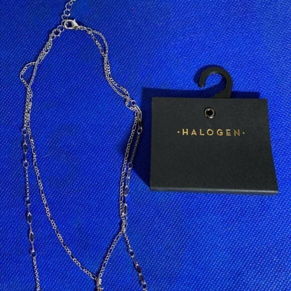 Halogen Dual Layer Diamond Shaped Charm Necklace - Picture 5 of 5